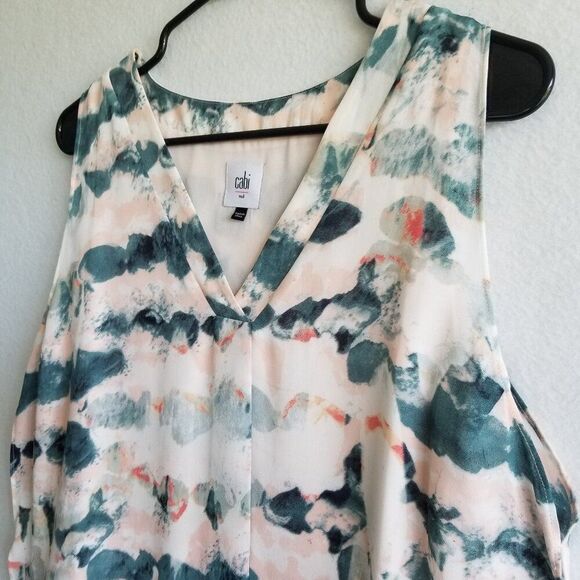 Cabi Artsy Pullover Sleeveless V Neck Tank Top Multicolor Blouse Size md - Picture 3 of 9